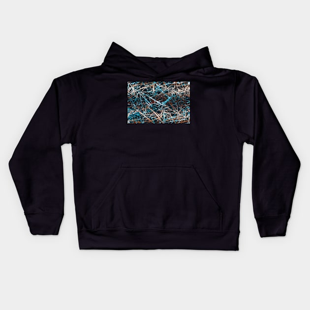 Ocean waves bronze color fancy Kids Hoodie by nobelbunt